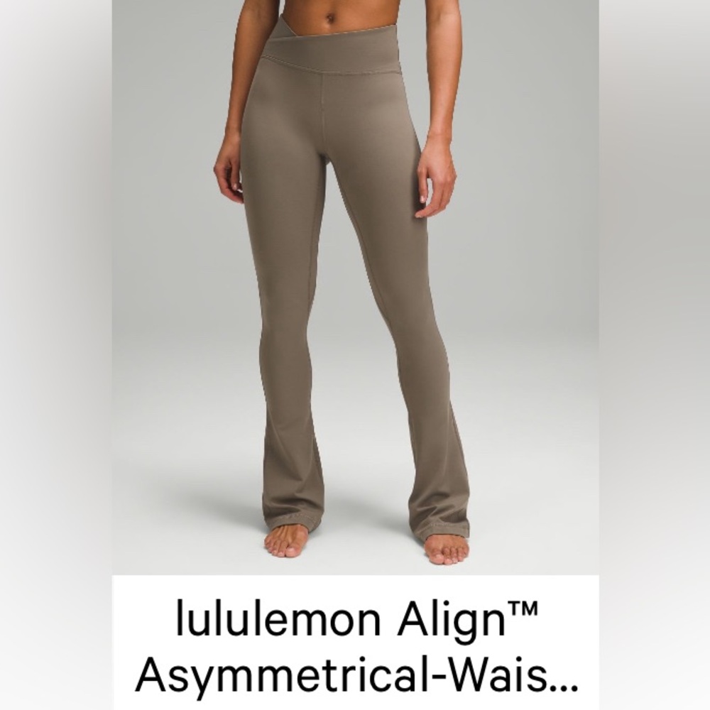 LULULEMON asymmetric highlow waist MINI FLARE high rise discontinued ALIGN nomad